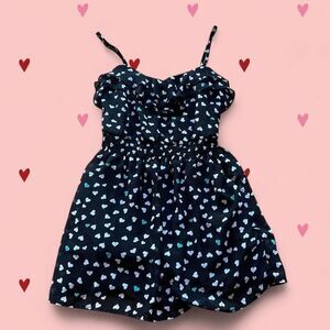 Kirra Polka Dot Hearts Dress-- Mini Dress